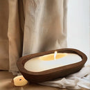 Royxen 8 Pack Wood Dough Bowl, Wooden Dough Bowls Paulownia, Rustic Bowl Vintage, Bowls for Candle (Brown, 9.7" x 6") by CozyNest Decor