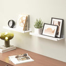 Floating Shelves Wall Mounted Set of 2, Modern White Shelves for Bedroom, Nursery Shelves with Lip, Display Picture Ledge Shelf for Wall Decor Living Room Bathroom Kitchen - White by TinyTreasures Baby Boutique