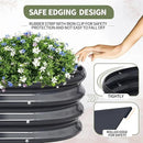 Galvanized Raised Garden Bed Outdoor- Raised Beds for Gardening| Metal Planter Box, Steel Raised Garden Bed Kit with Safety Edging and Gloves for Vegetables, Flower, Herbs (8x2x1FT, Gray) by GreenHaven Gardens