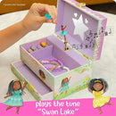 Musical Ballerina Kids Jewelry Box - Girls Jewelry Box with Mirror, Ballerina Gifts for Girls Age 4-6 by TinyTreasures Baby Boutique