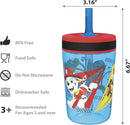 Zak Designs PAW Patrol Kelso Tumbler Set, Leak-Proof Screw-On Lid with Straw, Bundle for Kids Includes Plastic and Stainless Steel Cups with Additional Sipper (Paw Patrol- 3pc)15 fl oz by TinyTreasures Baby Boutique