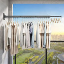 Wall Mounted Clothes Drying Rack,Laundry Drying Rack Wall Mount,Clothes Hanger,Drying Rack Clothing,Retractable Laundry Rack for Hanging Clothes,Collapsible,Foldable,Grey-Hooks by CozyNest Decor