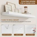 fuqing Floating Shelves for Wall, Bathroom Shelf Wall Mounted for Storage, Shelves with Invisible Bracket for Bedroom, Kitchen, Living Room, Farmhouse Small Book Shelf, 36 Inch Set of 2, White by CozyNest Decor