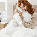 Bedsure GentleSoft Fluffy White Throw Blanket, White Decor Fuzzy Gifts for Women, Soft Cozy Furry Sherpa Fleece Plush Thick Warm Shaggy Faux Fur Throw Blanket for Couch, Bed, Camping, Travel, 50x60 by CozyNest Decor
