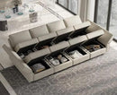 Belffin Modular Sectional Sofa with Storage Chaises Sectional Sleeper Sofa Couch 8 Seat Sectional Bed Grey by CozyNest Decor