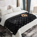 Cozy Bliss Checkered White Faux Rabbit Fur Throw Blanket, Soft Fuzzy Fluffy Minky Cream Furry Blankets for Couch, Bed (Black, King(108" x 90") by CozyNest Decor