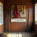 And So Together They Built A Life They Loved Tin Sign Farmhouse Wall Decor Rustic Home Decor Farm House Decorations For Home 4x16 Inch by CozyNest Decor
