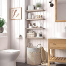 HOOBRO Floating Shelves, Wall Shelf Set of 2, 23.6 Inch Hanging Shelf with Invisible Brackets, for Wall Decor in Bathroom, Bedroom, Toilet, Kitchen, Living Room, Office, Greige BG60BJ01G1 by CozyNest Decor