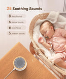 Dreamegg Sound Machine with Nursery Lamp - Sound Machine Baby, Soothing Sounds, Timer, Memory Function, 10 Colour Night Light, White Noise Machine Alarm Clock for Newborn Baby Registry Gift, White by TinyTreasures Baby Boutique