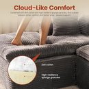 ovios 105” Modular Sectional Sofa with Thicken Seat Cushion, Cloud Couch with Deep Seat, Modern L-Shape Sofas Couches with Chaise,Upholstered Couches for Living Room Bedroom,Grey by CozyNest Decor