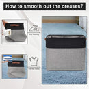 Large Fabric Storage Baskets | 50L Storage Bins, Decorative Linen Closet Baskets with Handles for Organizing, Shelf, Toys, Clothes, Home, Office, Nursery, 17x12x15Inches (Gray&Black) by CozyNest Decor