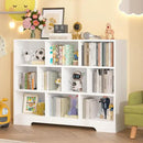 Book Shelf Set of 2, 10 Cubes Storage Organizer, 3-Tier Open Shelf Wooden Bookcase, Freestanding White Bookshelf Cube Shelf for Bedroom, Living Room, Home Office by CozyNest Decor