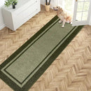 PURRUGS Dirt Trapping Door Mat 24" x 84", Non-Slip/Skid Machine Washable Entryway Rug, Shoes Scraper, Area Rug, Super Absorbent Welcome Mat for Muddy Wet Shoes and Paws, Budding Green & Sage Green by CozyNest Decor