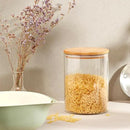 25oz Glass Food Storage Jars, Glass Jars with Bamboo Lids, Kitchen Storage Jars, Set of 6, Canisters with Airtight Lids for Spice, Coffee, Cookie, Pantry Organizers by CozyNest Decor