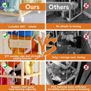 Stuffed Animal Toy Storage, 53 Inch Tall Wooden Toy Storage Rack Space-Saving Plushie Toy Organizers and Storage on Playhouse,Playroom,Bedroom -No Tools Easy Assembly by TinyTreasures Baby Boutique
