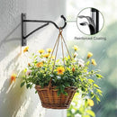 6 Inch 2 Pack Outdoor Plant Hanging Hooks for Wall:Metal Bracket for Hanging Baskets, Bird Feeders, Wind Chimes, Flower Baskets, Yoga Mat, Lanterns, Black by GreenHaven Gardens