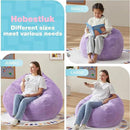 Hobestluk 4.5FT Bean Bag Chair Giant Bean Bag Chair with Filler Included Adult Bean Bag Chairs with Removable Cover for Bedroom Living Room - (Jumbo, Purple) by CozyNest Decor