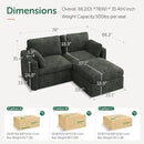 HONBAY Modular Sectional Couch with Storage Ottoman, Sectional Sofa with Storage Seats, L Shaped Sectional Couches for Living Room, Green by CozyNest Decor
