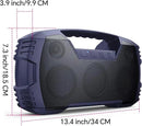 Houl Zallee IPX7 Waterproof Bluetooth Speaker, 40W Portable Wireless Speakers, 32H Playtime, Stereo Loud Sound, Deep Bass, Bluetooth 5.0, Built-in Mic, for Party/Camping/Pool/Gifts, Beach-Navy Blue by CozyNest Decor