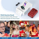 Jteman Portable Phone Stand with Speaker Bluetooth Wireless,Gifts for Men Women,Birthday for Women,Kitchen Gadgets for Men,Phone Holder for Desk - Red by GreenHaven Gardens