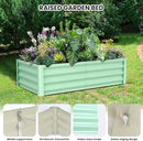 6x3x1ft Large Outdoor Planter Boxes Kit Set of 2, Galvanized Raised Bed Planter with Open-Ended Base Design, Elevated for Outdoor Plants, Durable Raised Bed for Gardening,Green by CozyNest Decor