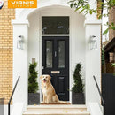 VIANIS 2-Pack Motion Sensor Outdoor Lights for House, White Garage Light Wall Mount Lantern, Modern Exterior LED Wall Lights Fixtures with Ripple Tempered Glass, Outside Wall Sconce Lamp for Porch by GreenHaven Gardens