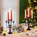 Sziqiqi Black Candelabra Candle Holder - Candle Holders for Candlesticks Set of 2 Metal Candelabrum Stand for Wedding Christmas Table Centerpieces Decor by CozyNest Decor
