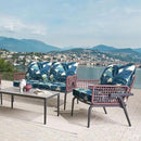 LVTXIII Outdoor Deep Seat Cushion 24"x24"x4" Patio Seat and Back Cushion Set Seasonal Chair Cushion for Dining Arm Chairs, Wicker Chairs and Garden Furniture Decoration, Swaying Palms Blue by GreenHaven Gardens