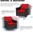 Joyside Outdoor Swivel Chair, Patio Swivel Chairs with Wide Armrest and Thick Cushions, Upgraded Large Size for Backyard, Garden, Poolside by GreenHaven Gardens