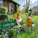 HONGLAND St.Patricks Day Decorations Outdoor Green Gnomes, Metal Gnomes Figurine Irish Leprechaun St Patricks Day Decor, Luck Shamrock Gnome for Home Outside Garden Lawn Party Yard Patio (18 INCH) by GreenHaven Gardens