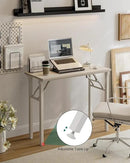 Frylr Small Folding Computer Desk – Portable 35.8 Inch Foldable Laptop Table, Collapsible and Compact for Easy Storage and Fast Setup, Lightweight for Small Spaces, Craft and Study Use, White Ash by CozyNest Decor