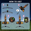 Rocket Launcher for Kids - 200 Ft of Flight Altitude, Model Rocket with Launch Set, Rockets Outdoor Toys with Safely Parachute, Easter Birthday Toys for Boys & Girls Ages 5 6 7 9 10 12 8-13 Years Old by TinyTreasures Baby Boutique