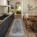 Runner Rug Washable Kitchen Runner: 2'6"x8' Hallway Runner Rugs Stain Resistant Non Slip Low Pile Soft Boho Carpet Runners for Hallways Bedroom Entryway Indoor Beside Bathroom Laundry Room by TinyTreasures Baby Boutique