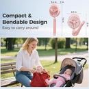 2025 Upgarded 4000mAh Misting Baby Stroller Fan, Rechargeable Battery Operated,Max 15Hrs Cooling,50ml Portable Water Sprayer Misting Fan with Flexible Tripod Clip on Car Seat Crib Treadmill Bunk Bed by TinyTreasures Baby Boutique