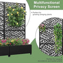Casaphoria Metal Raised Garden Bed with Trellis and Wheels, 72"x35"x16" Planter Box for Climbing Plants, Vegetables & Vines, Features Drainage Holes and Privacy Screen (Black-Spring) by GreenHaven Gardens