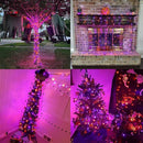 HOME LIGHTING Halloween Lights, 66FT 200 LED Plug in Green Wire String Light, 8 Lighting Modes Waterproof Fairy Mini Lights for Indoor Outdoor Christmas Wedding Party Decorations (Orange & Purple) by TinyTreasures Baby Boutique