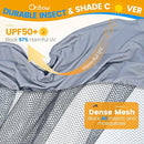 Orzbow 2-in-1 Baby Mosquito Net with UPF50+ Sunshade for Stroller, Breathable Stroller Mosquito Netting Privacy Cover with Two-Way Zipper & Storage Bag for Bassinet, Car Seat & Carrycot, Grey by TinyTreasures Baby Boutique