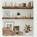 Floating Shelves 10 inches Deep, Long 36 x 10 x 1.8 Wall Shelves for Bedroom, Living Room, Kitchen, Office, Bathroom Farmhouse Shelf Home Decor with Invisible Bracket, Rustic Brown by CozyNest Decor