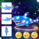 Cuteoy Light-up Singing Plush Shark LED Musical Stuffed Animal Adjustable Volume Lullaby Plushies Birthday Christmas Toy Gifts for Kids Toddler Girls, 13" by TinyTreasures Baby Boutique
