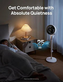 Dreo Fan for Bedroom, 80° Oscillating Standing Fan, 25dB Quiet, 80ft Pedestal Fans for Home Office, 90° Manual Vertical, 3 Speeds, Remote, 34-41" Adjustable Height, Air Circulator by CozyNest Decor