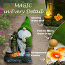Water Pump Gnome Decorations for Yard/Lawn Outdoors Decor – Weatherproof Garden Statue – Fun Spring Summer Charming Gnomes Gifts for Women (Forest Green) and Home. by CozyNest Decor