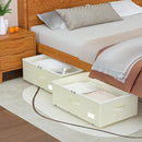 Under Bed Storage with Wheels, No Assemble Required 10 inches height Under Bed Storage bins,Large capacity Rolling Under bed Shoe Storage containers，dorm under bed storage drawers by CozyNest Decor