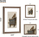 upsimples 8x10 Picture Frame, Natural Solid Wooden Picture Frames, Display 5x7 with Mat or 8 x 10 Without Mat, Wall or Tabletop, 1 Pack, Brown by CozyNest Decor