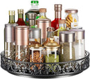 Lazy Susan Turntable Organizer, 13 inch Large Rotating Spice Rack Lazy Susan for Dining Table Top Cabinet Countertop Pantry Kitchen Cupboard Bathroom Black by CozyNest Decor
