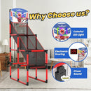 EagleStone 63IN Kids Arcade Basketball Hoop Indoor, LED Scoreboard Basketball Arcade Game Set for Outdoor with Cheer Sounds, Kids Basketball Toys for Boys Girls Age 3-5 5-7 4-8 by TinyTreasures Baby Boutique