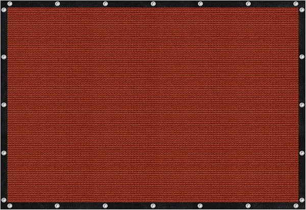 VICLLAX Shade Fabric Sun Shade Cloth with Every 2 FT Grommets for Patio Garden Pergola Cover Canopy 10x24 FT, Rust Red
