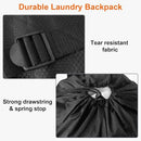 Femuar Laundry Bag Backpack Durable Laundry Bag with Shoulder Straps and Mesh Pockets Portable Laundry Dirty Clothes Hamper Bag for College Dorm (Black) by CozyNest Decor