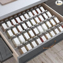 Antimbee Spice Drawer Organizer, 4 Tier- 8 Pack Kitchen Spice Rack Tray for Drawer, Expandable From 13" to 26" Acrylic Seasoning Organizer Rack Holds up 56 Spice Jars (Jars not Include) by CozyNest Decor