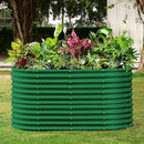 Land Guard 6x3x3ft Oval Galvanized Raised Garden Beds, Large-Capacity Metal Planter Box Outdoor, Durable Deep Raised Garden Bed 3ft Tall, Raised Beds for Gardening Vegetables, Forest Green by GreenHaven Gardens
