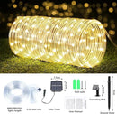 Solar Rope Lights, 66ft 200LED String, 8 Modes Waterproof Powered Outdoor, Flexible Clear Tube for Garden, Backyard, Patio, Deck, Porch, Pool, Tree Decor - Warm White by GreenHaven Gardens